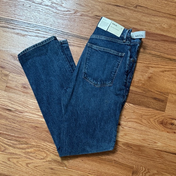 Agolde Women's High Rise Dark Blue Jeans